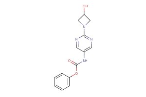 phenyl (2-(3-hydroxyazetidin-1-yl)pyrimidin-5-yl)carbamate