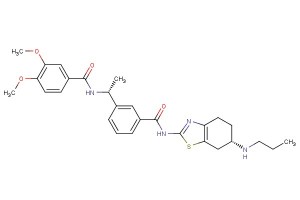 3,4-dimethoxy-N-((R)-1-(3-(((S)-6-(propylamino)-4,5,6,7-tetrahydrobenzo[d]thiazol-2-yl)carbamoyl)phenyl)ethyl)benzamide