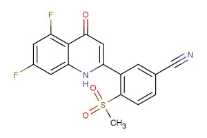 3-(5,7-difluoro-4-oxo-1,4-dihydroquinolin-2-yl)-4-(methylsulfonyl)benzonitrile
