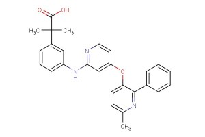 2-methyl-2-(3-((4-((6-methyl-2-phenylpyridin-3-yl)oxy)pyridin-2-yl)amino)phenyl)propanoic acid