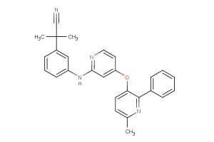 2-methyl-2-(3-((4-((6-methyl-2-phenylpyridin-3-yl)oxy)pyridin-2-yl)amino)phenyl)propanenitrile