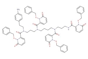 N-(4-aminophenethyl)-1-(benzyloxy)-N-(3-(1-(benzyloxy)-N-(4-(1-(benzyloxy)-N-(3-(1-(benzyloxy)-6-oxo-1,6-dihydropyridine-2-carboxamido)propyl)-6-oxo-1,6-dihydropyridine-2-carboxamido)butyl)-6-oxo-1,6-dihydropyridine-2-carboxamido)propyl)-6-oxo-1,6-dihydro