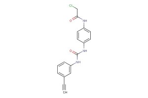 2-chloro-N-(4-(3-(3-ethynylphenyl)ureido)phenyl)acetamide