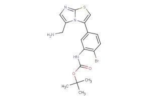 tert-butyl (5-(5-(aminomethyl)imidazo[2,1-b]thiazol-3-yl)-2-bromophenyl)carbamate