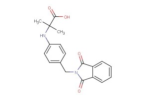 2-((4-((1,3-dioxoisoindolin-2-yl)methyl)phenyl)amino)-2-methylpropanoic acid