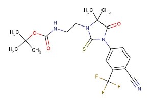 tert-butyl (2-(3-(4-cyano-3-(trifluoromethyl)phenyl)-5,5-dimethyl-4-oxo-2-thioxoimidazolidin-1-yl)ethyl)carbamate