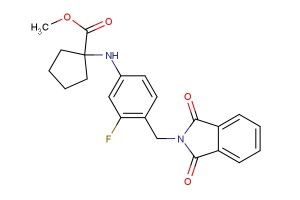 methyl 1-((4-((1,3-dioxoisoindolin-2-yl)methyl)-3-fluorophenyl)amino)cyclopentanecarboxylate