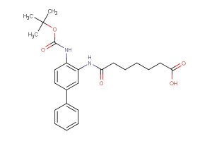 7-((4-((tert-butoxycarbonyl)amino)-[1,1'-biphenyl]-3-yl)amino)-7-oxoheptanoic acid