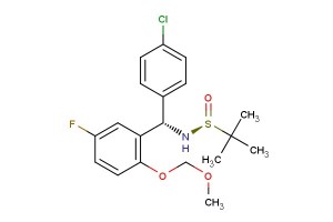 (S)-N-((S)-(4-chlorophenyl)(5-fluoro-2-(methoxymethoxy)phenyl)methyl)-2-methylpropane-2-sulfinamide