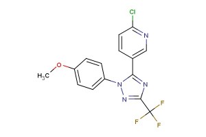 2-chloro-5-(1-(4-methoxyphenyl)-3-(trifluoromethyl)-1H-1,2,4-triazol-5-yl)pyridine
