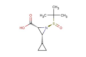 (2R,3R)-1-((R)-tert-butylsulfinyl)-3-cyclopropylaziridine-2-carboxylic acid