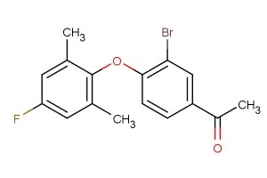 1-(3-bromo-4-(4-fluoro-2,6-dimethylphenoxy)phenyl)ethanone