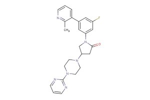 1-(3-fluoro-5-(2-methylpyridin-3-yl)phenyl)-4-(4-(pyrimidin-2-yl)piperazin-1-yl)pyrrolidin-2-one