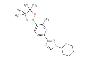 2-methyl-6-(1-(tetrahydro-2H-pyran-2-yl)-1H-1,2,4-triazol-3-yl)-3-(4,4,5,5-tetramethyl-1,3,2-dioxaborolan-2-yl)pyridine